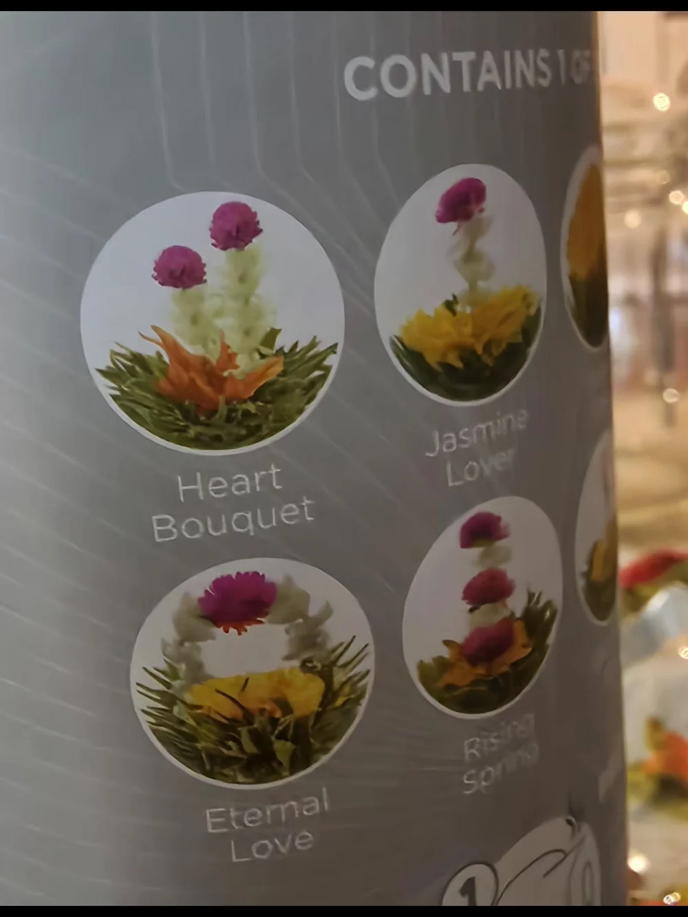 Teabloom Celebration Teapot, Blooming Flower Tea pods & Elegant Sugar Bowl Set